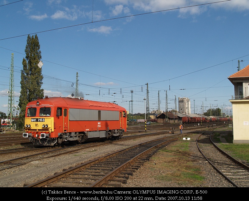 The M41 2153 at the exit of the Debrecen depot photo