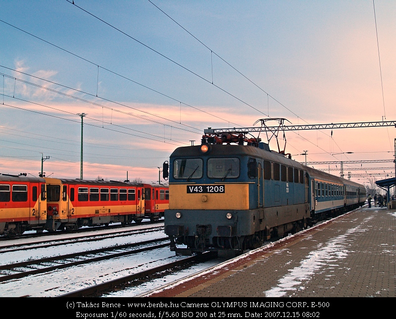 Electric locomotive V43 1208 at Veszprém photo