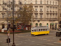 Tramcar number 2624, a typical historic tram with a steel replacement chassis built at Fzesi Főműhely