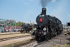 The ČSD 555 3008 and the MV 411,118 seen at MVP - Magyar Vasttrtneti Park