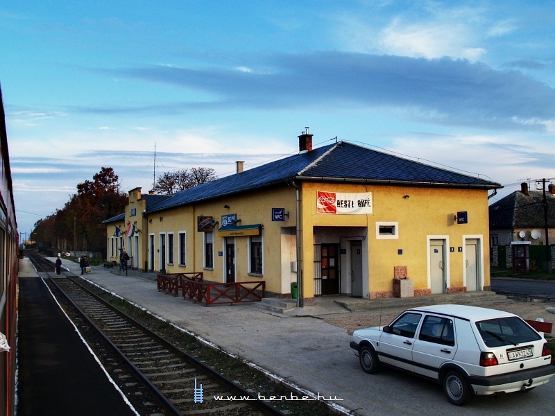 The nicely refurbished station building at Kisbr photo