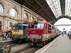 The MV-TR V43 1006 and the ŽSSK 350 011-3 seen at Budapest-Keleti