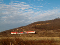 A class 6341 DMU seen between Zagyvapálfalva and Vizslás