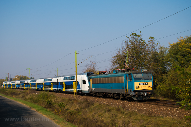 The MV-START 630 016 seen hauling the 815 003 Stadler KISS EMU between Monorierdő and Pilis photo