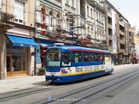 A panned tram at Osijek