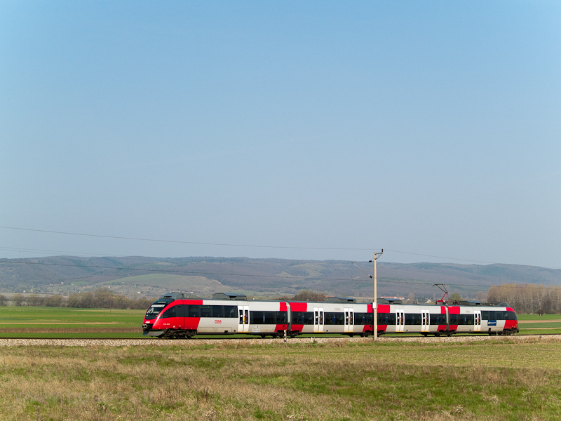 An BB Talent seen between Harka and Sopronkeresztr (Deutschkreutz, Austria) on the line that is only accessible through Hungary and is completely electrified by the Hungarian 25 kV 50 Hz catenary photo