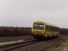 The GYSEV's green-yellow 247 509 is seen between Lpesfalva and Frakn