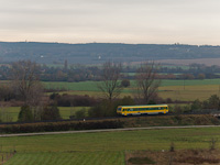 The GYSEV 247 509 is seen between Sopron-Ipartelep (used to be Sopron-Déli) and Ágfalva stations