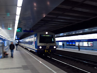 The BB driving trailer 6020 212-4 is seen at the new Hauptbahnhof station of the Vienna S-Bahn tunnel