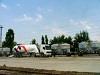 Cement unloading at Óbuda