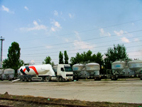 Cement unloading at Óbuda