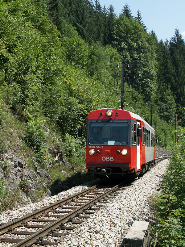 Az BB 5090 004-2 rkezik Mariazellből Laubenbachmhle - a kp Unter Buchberg s Laubenbachmhle kztt kszlt fot
