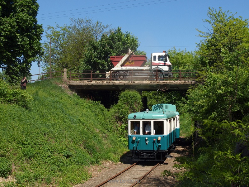 Az ACSEV-motorvonat a 459-es vezrlőkocsival Csmr s Kavicsbnya-elgazs kztt fot