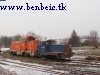 The A29 014 (the red one) and A26 086 (the blue one) at the Ajka bauxit loading area
