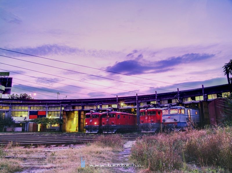 Locomotive parade at the roundhouse at Beograd photo