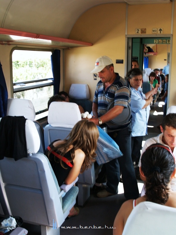 Ice-cream seller on the Albanian train photo