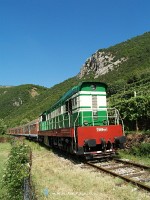 The T669 1047 with the morning service to Pogradec after Elbasan