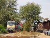 The MV 431 165 and an unidentified V46 seen at the shops at Szolnok