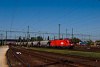 The BB 1116 005-8 seen hauling a freight train at Szolnok