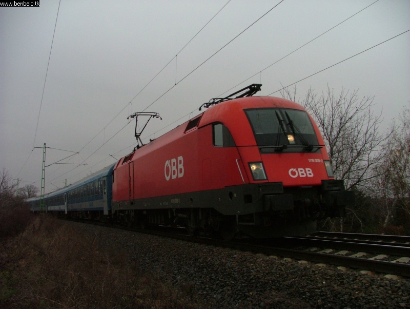 A FLIRT-re lesés közben jött elém. kép 1116 008-2 a Claudius InterCityvel Törökbálint után fotó