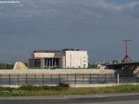 The Palace of Arts, the Ziggurat and a suburban train