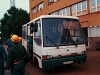 The bus that carries the miners of Magyar Alumnium Zrt.