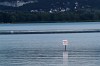 Many metres from the lakeside this sign calls attention to deep water. About four feet deep...