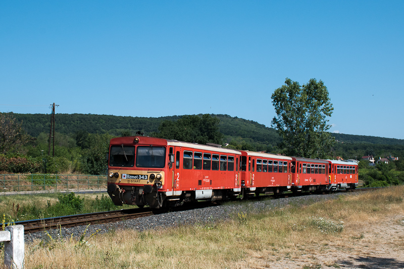 A MÁV Bzmot 343 Szepezdfürdő és Révfülöp között fotó