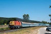 A MÁV M40 203 <q>Púpos</q> a vastagcsíkos gyorsvonattal Szepezdfürdő és Révfülöp között