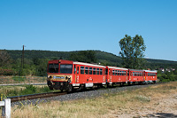 A MÁV Bzmot 343 Szepezdfürdő és Révfülöp között