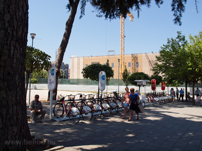 Low-tech public bike rental at Tirana photo