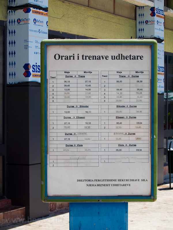 The current HSH timetable photo