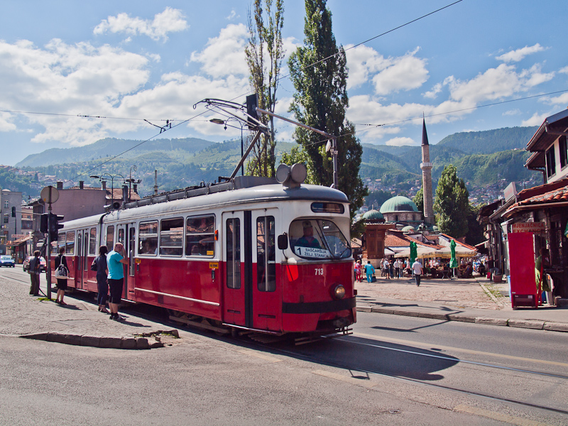 Szarajevo - bcsi E sorozat villamos az egyes vonalon fot