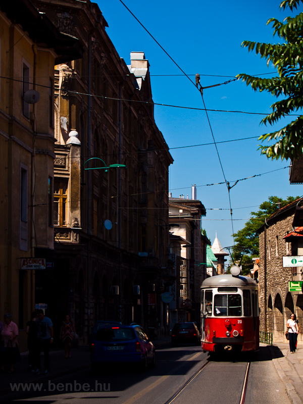 Sarajevo - a Vienna tpe E tram at Bascarsija photo