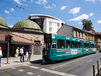 Sarajevo - tram donated by Amsterdam by a Turkish bath