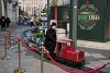 Miniature train at the Christmas Market at Vrsmarty tr, Budapest, Hungary
