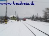 Disjen station in the snow