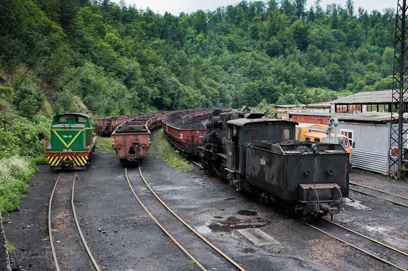 The Banovići Coal Mines in Bosnia-Herzegovina 83-158 and 740-113 seen at Oskova photo