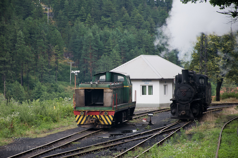 The Banovići Coal Mines in Bosnia-Herzegovina 740-107 and 83-158 seen at Oskova photo