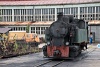The steam locomotive number 25-30 of the Banovici Coal Mines seen at the depot at Banovici