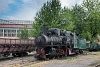 The steam locomotive number 83-159 of the Banovici Coal Mines seen at the depot at Banovici