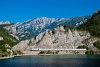 An unidentified ŽFBH 441 seen hauling a Talgo-trainset between Jablanica and Drežnica near Grabovica-viadukt