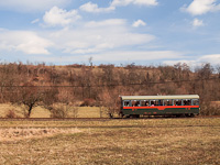The Kirlyrti Erdei Vast M06-401 "Toby" railcar seen between Szokolya-Riezner and Paphegy