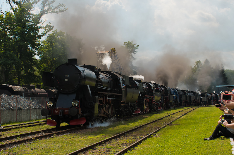 Steam locomotive parade at  photo