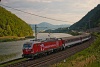 A ZSSK 383 106-2 pályaszámú Siemens Vectron mozdonya Sutó és Kralován (régen Vágkirályháza) között