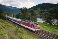 The ŽSSK 350 006-3 seen between Ruzomberok-Rybrpole and Hrboltov