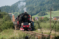 The PKP Ty42 24 seen between Rabka Zaryte and Mszana Dolna