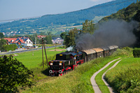 The PKP Ty42 24 seen between Mszana Dolna and Kotwka