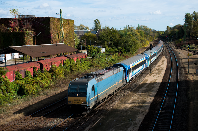 A MV-START 480 017 Bombardier TRAXX Pestszentlőrinc llomson fot