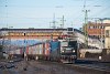 A Constantin Grup 91 53 040 0523-3 konténerszállító tehervonattal Pestszentlőrinc állomáson